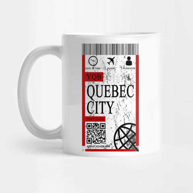 Quebec city flight ticket boarding pass abstract by 